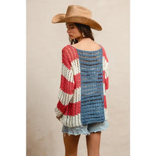 Load image into Gallery viewer, Open Knit Flag Top