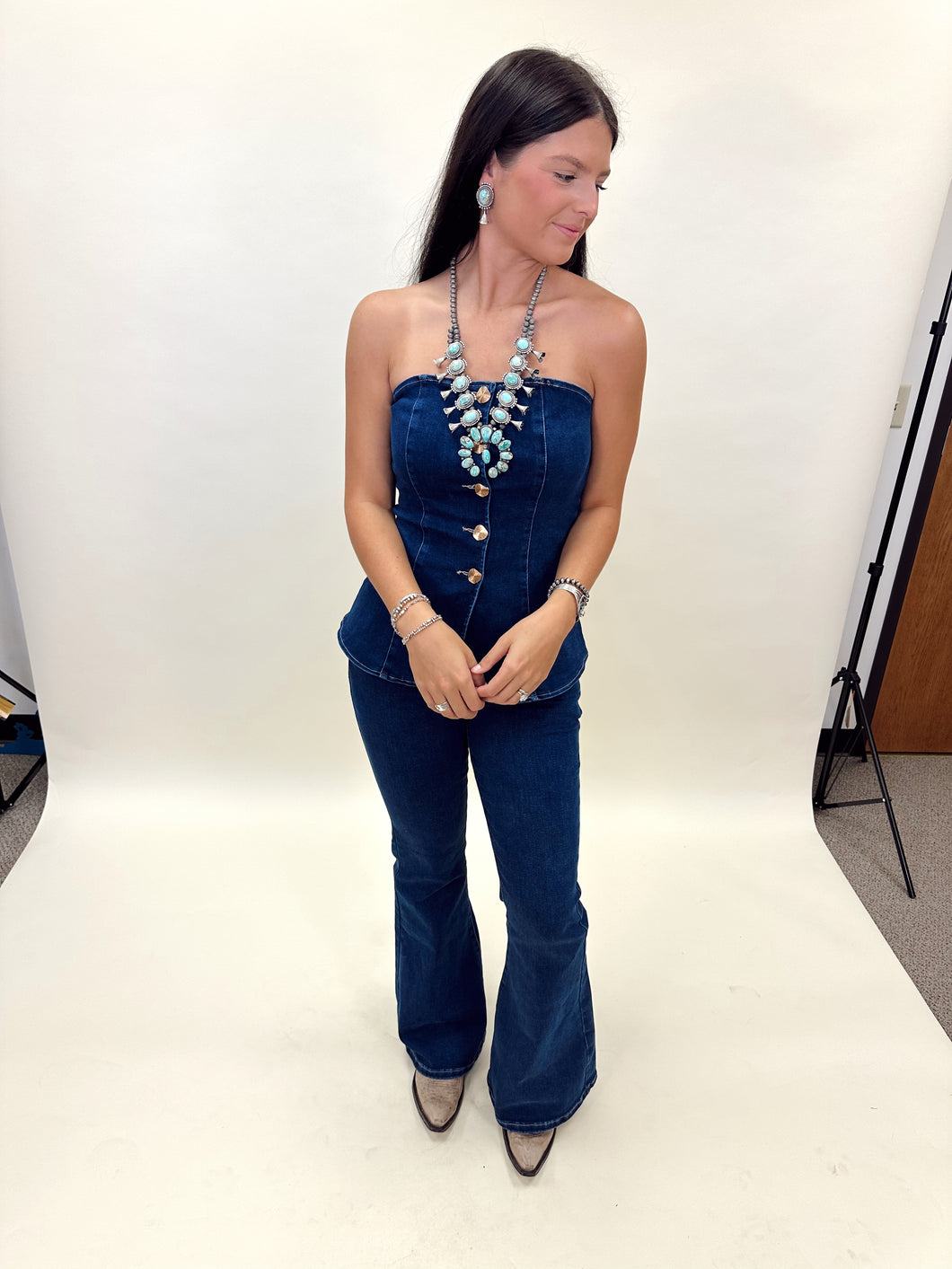 Laramie Denim Tube Top