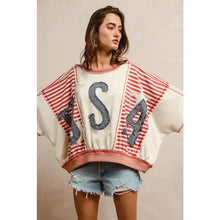 Load image into Gallery viewer, Denim USA Patchwork Top
