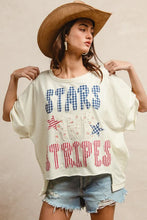 Load image into Gallery viewer, Patches + Stars Top
