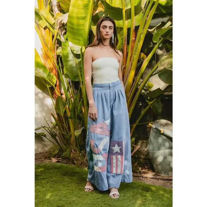 Vintage Flag Chambray Pant