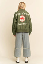 Load image into Gallery viewer, Rodeo Bomber Jacket- Olive
