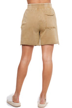 Load image into Gallery viewer, Raw Edge Sweatshorts- Camel
