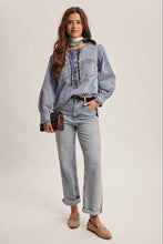 Load image into Gallery viewer, Denim Trim Blouse
