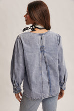 Load image into Gallery viewer, Denim Trim Blouse
