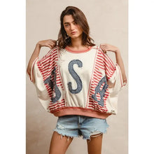 Load image into Gallery viewer, Denim USA Patchwork Top
