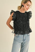 Load image into Gallery viewer, Novelty Top- Black
